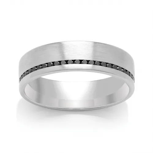 Black Diamond Wedding Band TBCWG05 - All Metals 